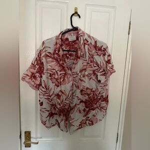 Next Red and White Floral Men's Shirt